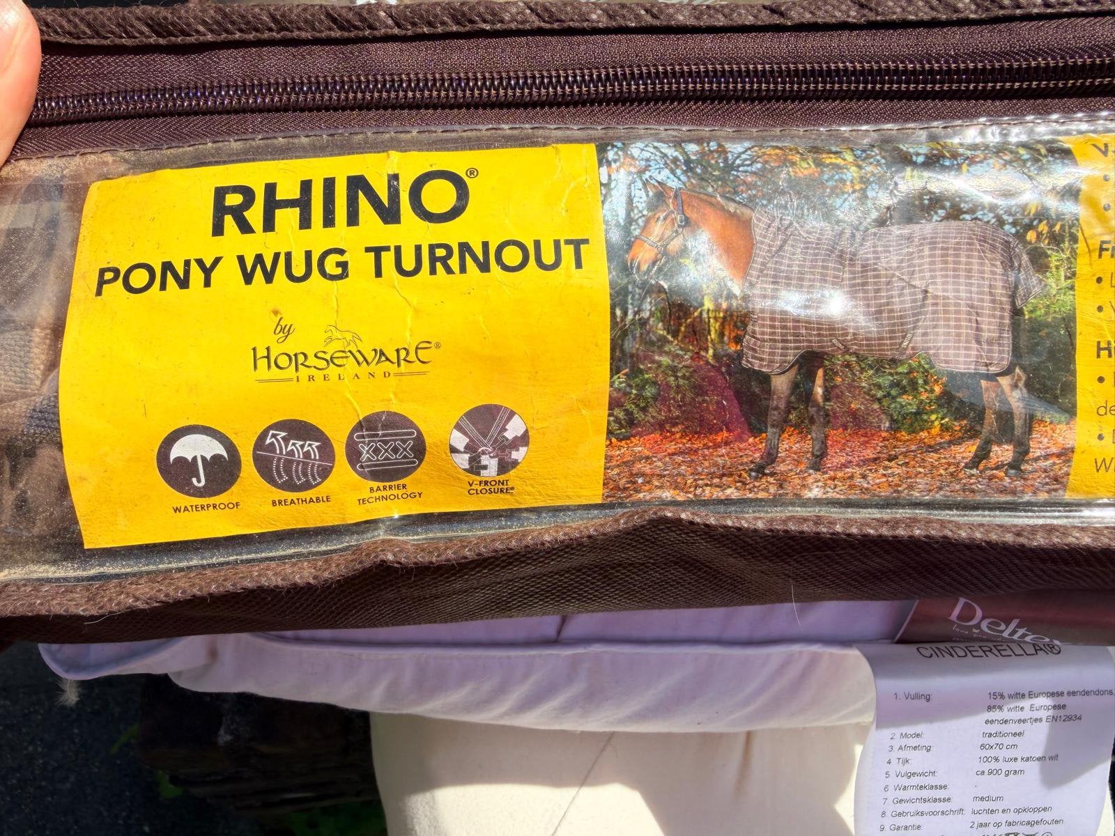 Horseware Rhino pony wug turnout maat 4, Gebruikt, Shetlander/Mini, Ophalen of Verzenden, Horseware