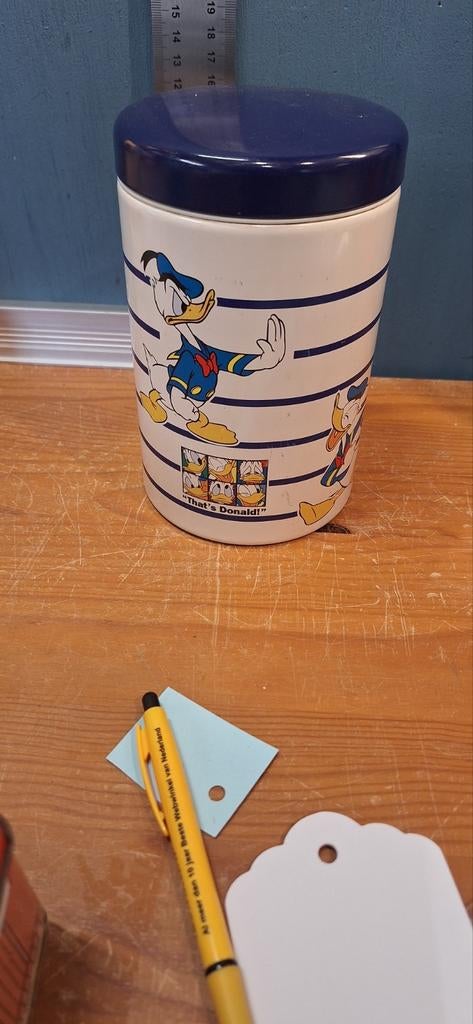 Donald Duck Brabantia blik (212), Verzamelen, Beeldje of Figuurtje, ., Ophalen of Verzenden, Zo goed als nieuw