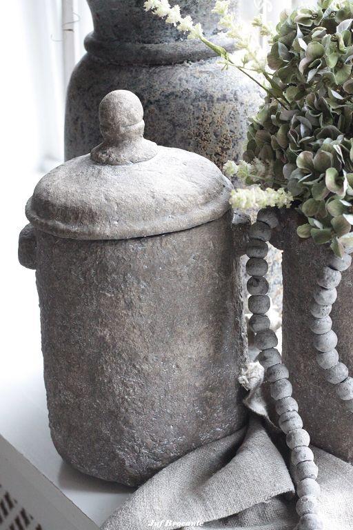 Kruik met deksel in een mooie, verweerde look, Www.jufbrocante.nl, Www.jufbrocante.nl, Nieuw, Ophalen of Verzenden