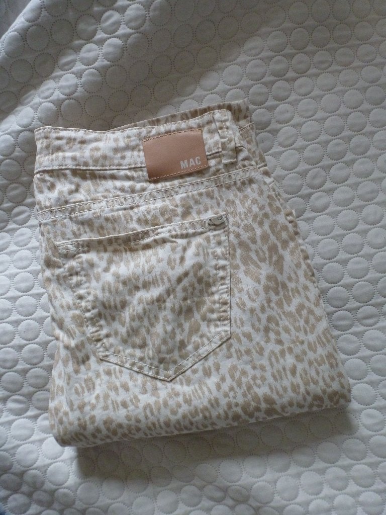 MAC broek camel wit 42 / L32 -GRATIS ZEND, Kleding | Dames, Broeken en Pantalons, Overige kleuren, Verzenden, Maat 42/44 (L), Zo goed als nieuw