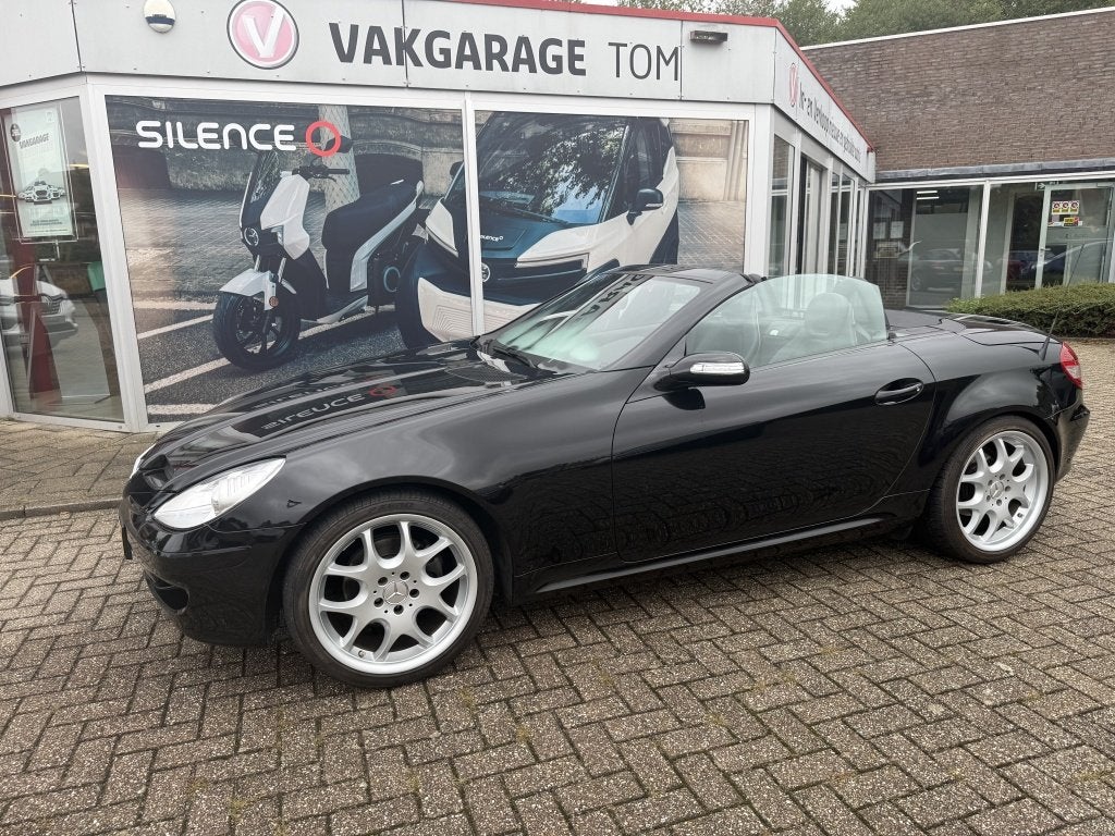 Mercedes-Benz SLK 200 K. (bj 2005, automaat), Auto's, Automaat, Gebruikt, Zwart, 4 cilinders
