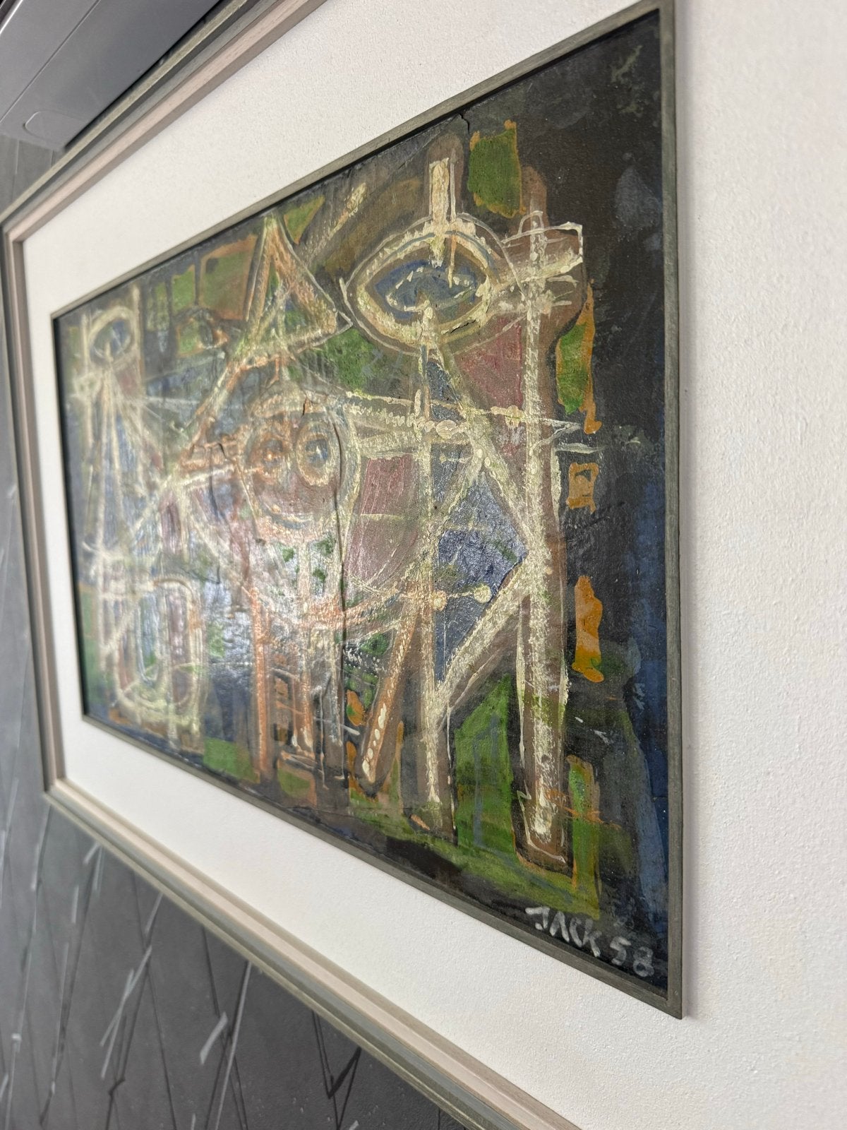 Abstract Schilderij 'JACK 58' - Uniek Kunstwerk, Ophalen, Abstract, Overige materialen, Gesigneerd
