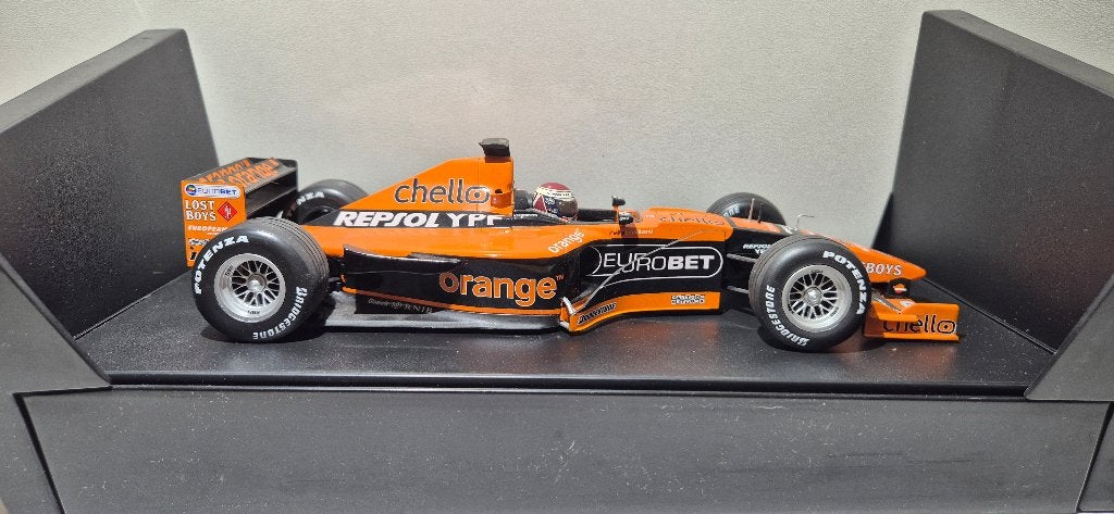 F1 Arrows A21 Jos Verstappen Boxed 1/18, Ophalen of Verzenden, Zo goed als nieuw, Auto, MiniChamps