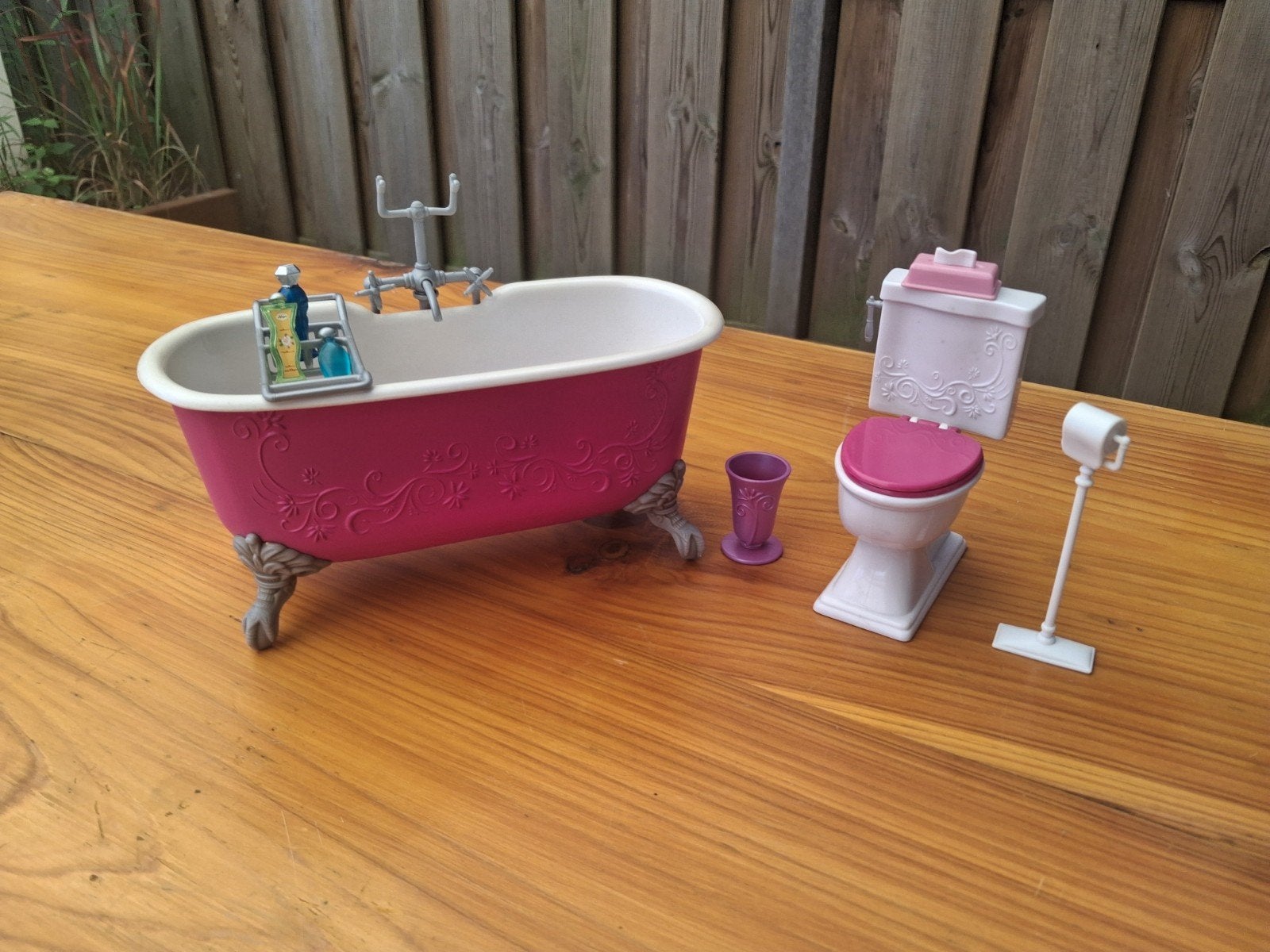 vintage barbie bathroom, Verzamelen, Ophalen of Verzenden, Gebruikt, Poppenhuis
