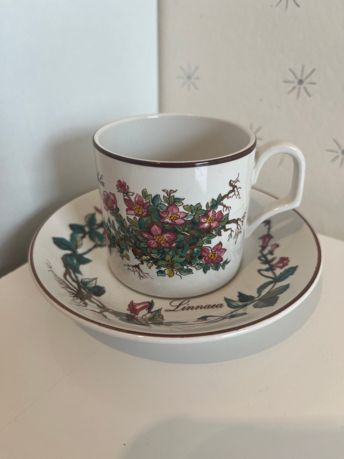 Villeroy & Boch Botanica kop en schotel - Saxifraga, Villeroy & Boch, Vintage, Ophalen of Verzenden, Zo goed als nieuw