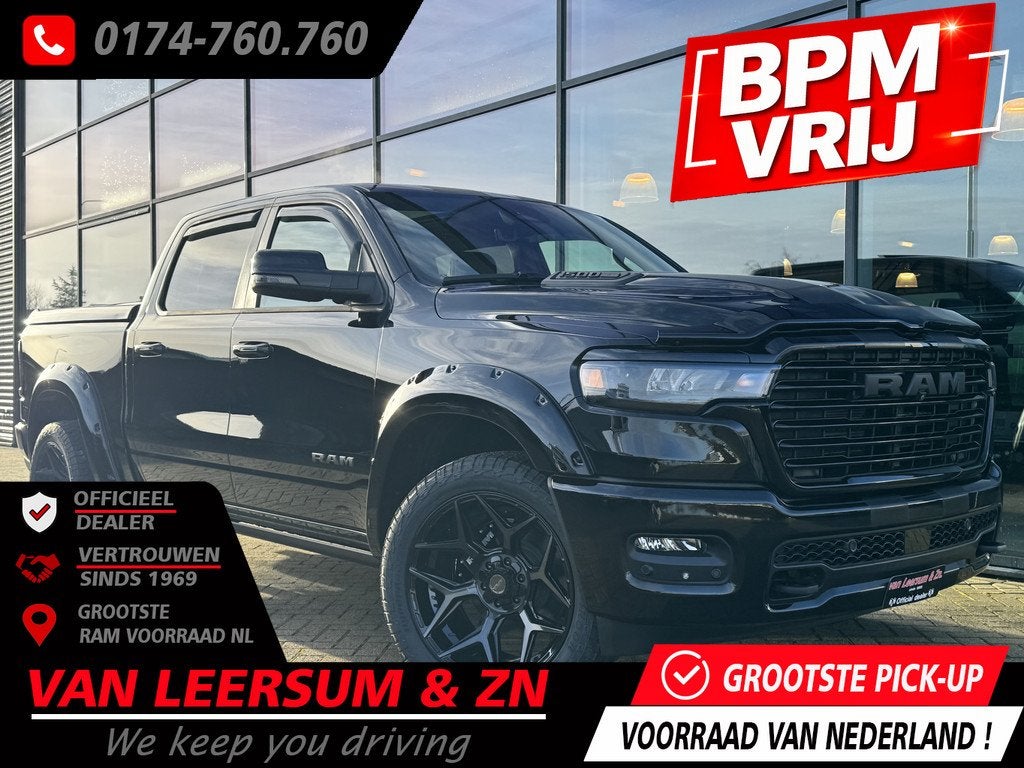 Dodge Ram 1500 Laramie Night XXL Hurricane | Pano | H&K | Pa, Automaat, Zwart, 426 pk, Zwart