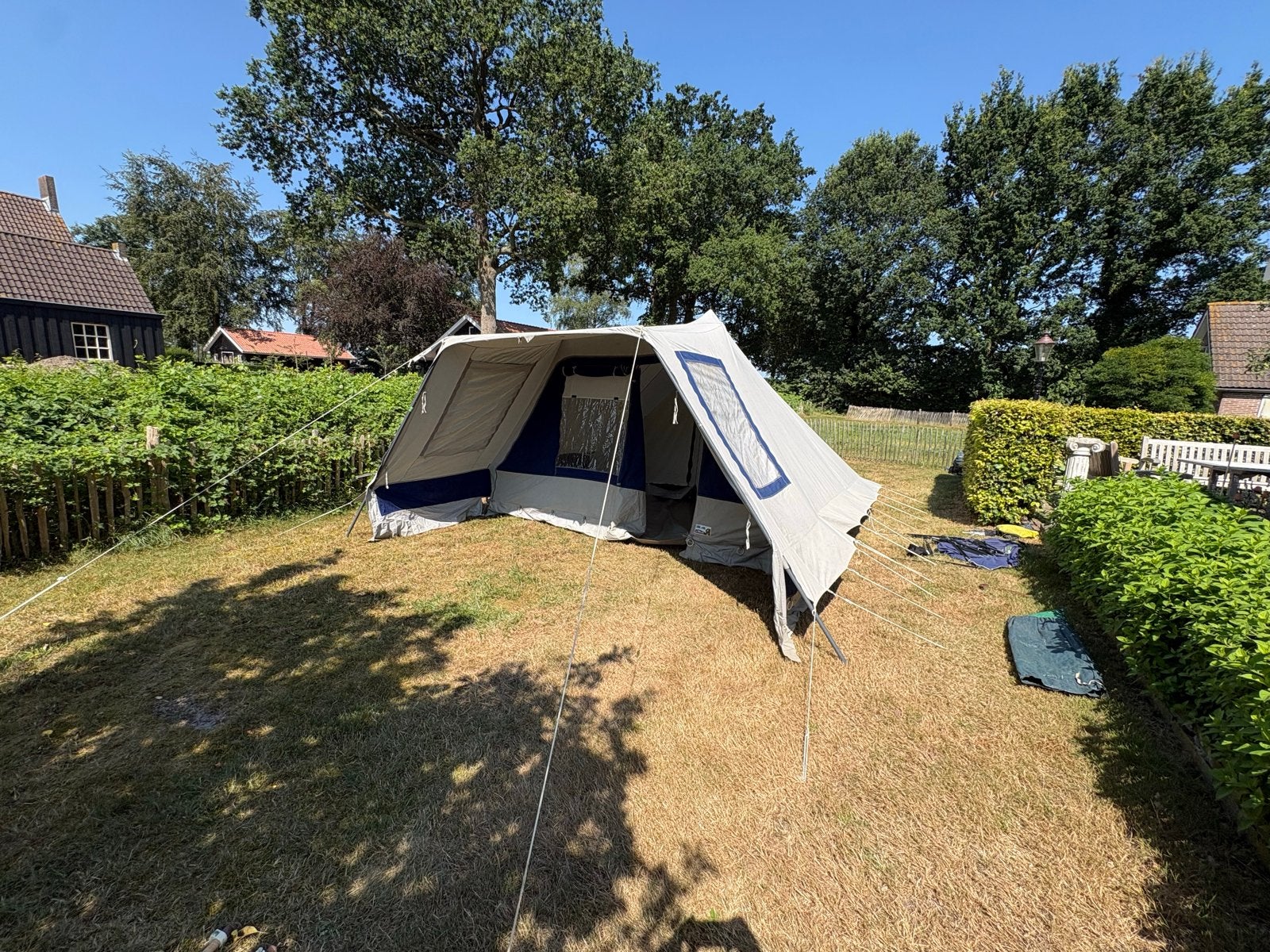Vrijbuiter Stormvogel 6 met luifels, Caravans en Kamperen, Tenten, Ophalen, Gebruikt, Tot en met 6
