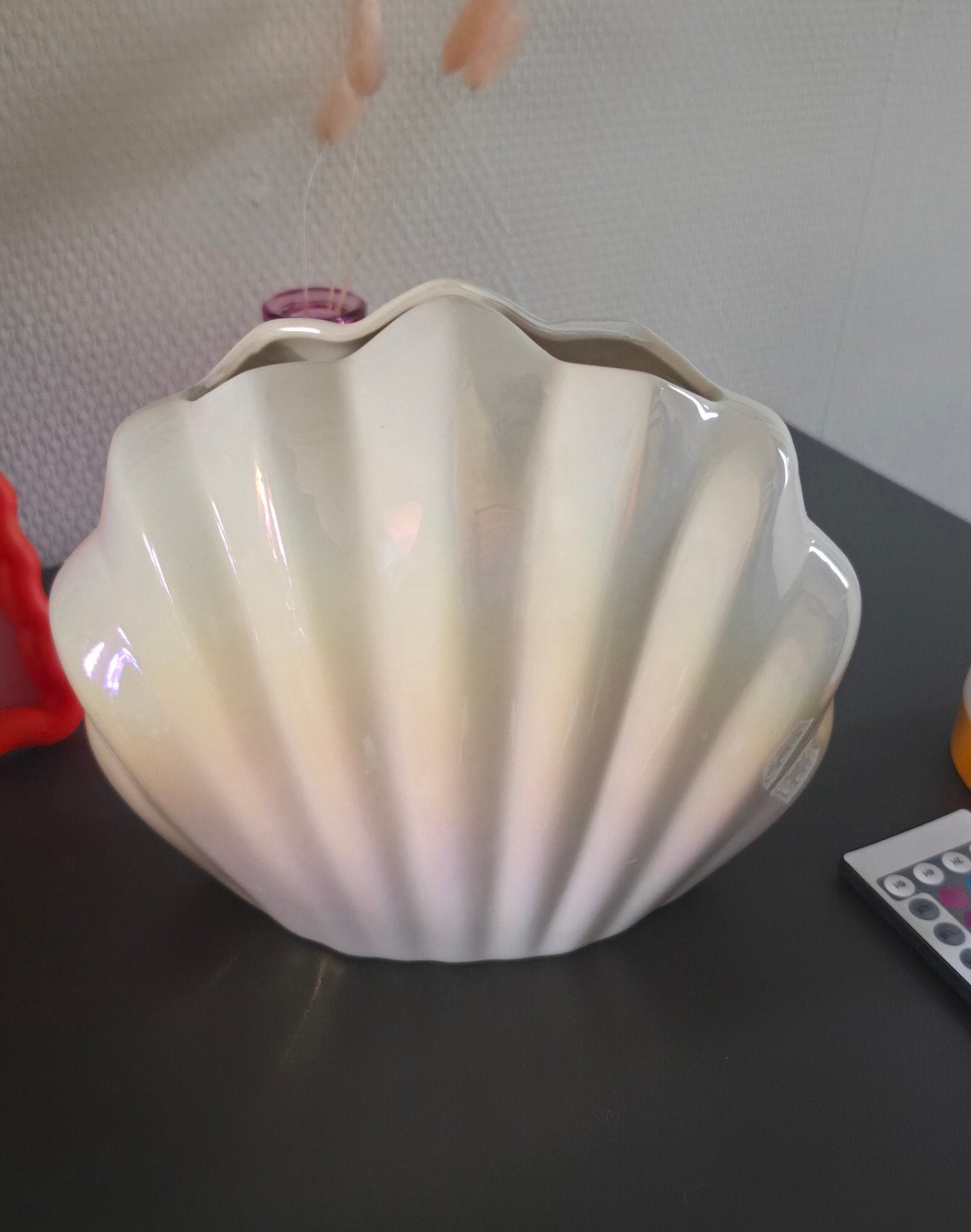 Decoratieve Schelp Vaas - Parelmoer Glans, Antiek en Kunst, Ophalen