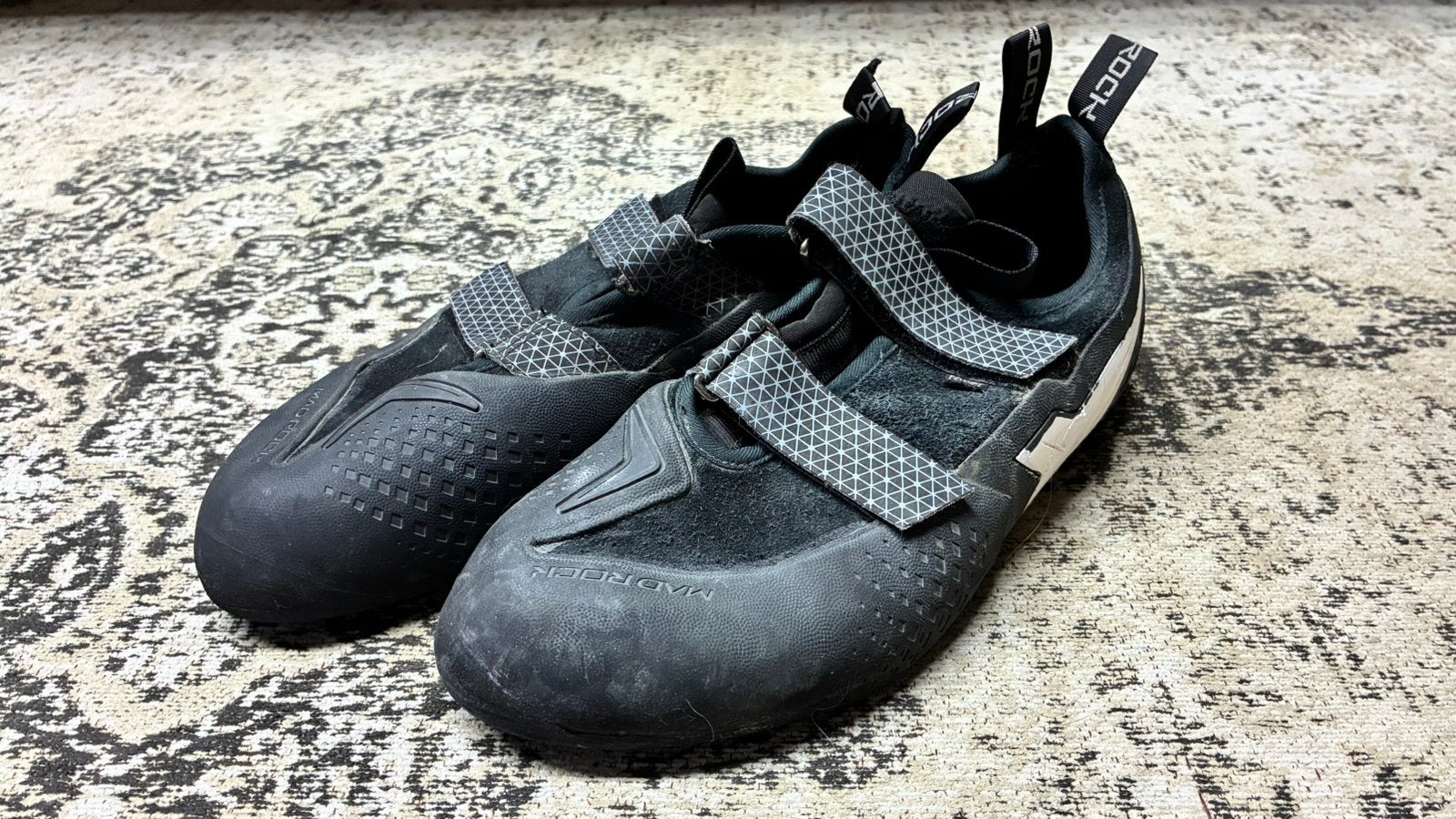Te koop: nette Mad Rock klimschoenen maat EU 46 US 12 UK 11, Sport en Fitness, Klimsport, Ophalen of Verzenden, Zo goed als nieuw