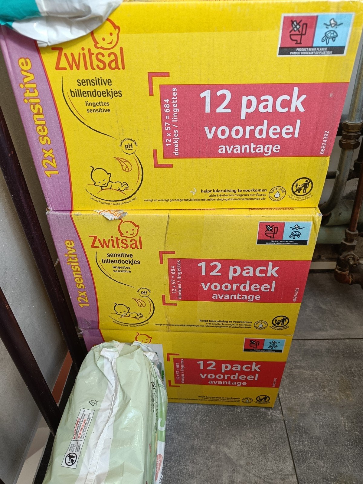 3 dozen zwitsal sensitive billendoekjes., Ophalen, Nieuw, Overige typen, Overige merken