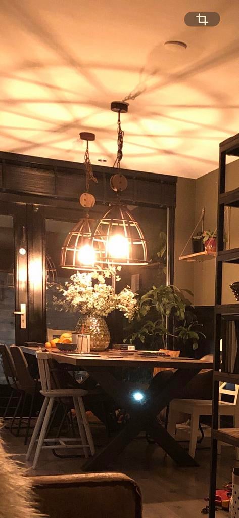 Industriele tafel hanglampen, Ophalen, Overige materialen, 50 tot 75 cm, Zo goed als nieuw