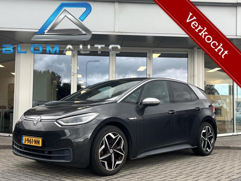 Volkswagen ID.3 First Plus 58 kWh IQLED+ACC+TREKHAAK+CARPLAY, Auto's, Volkswagen, Automaat, Gebruikt, Zwart, Origineel Nederlands