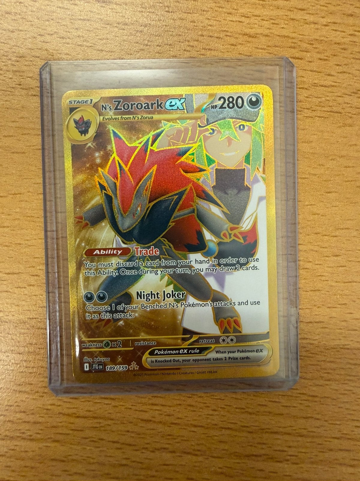 Pokemon - N's Zoroark ex (JTG 189), Ophalen of Verzenden, Zo goed als nieuw