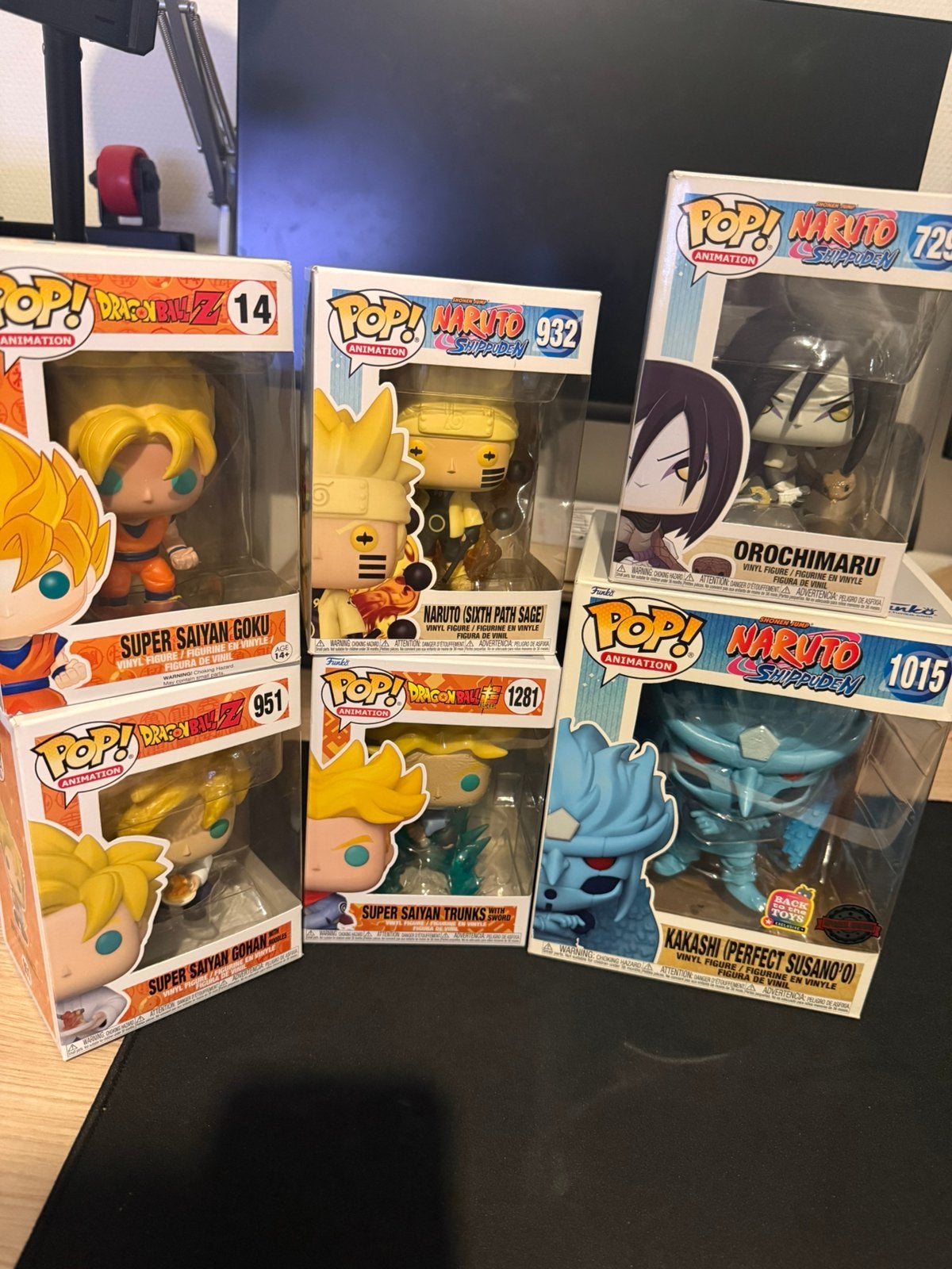 Funko pops anime dbz en naruto, Ophalen, Zo goed als nieuw