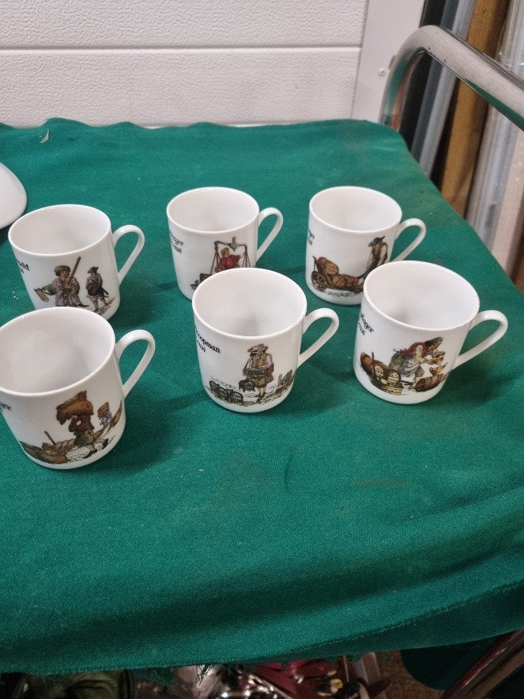 kopjes met hstorische beroepen en afbeeldingen, Ophalen of Verzenden, 'T Olde Gre-j, Info@toldegrej.nl, Endepoelstraat 20f Didam