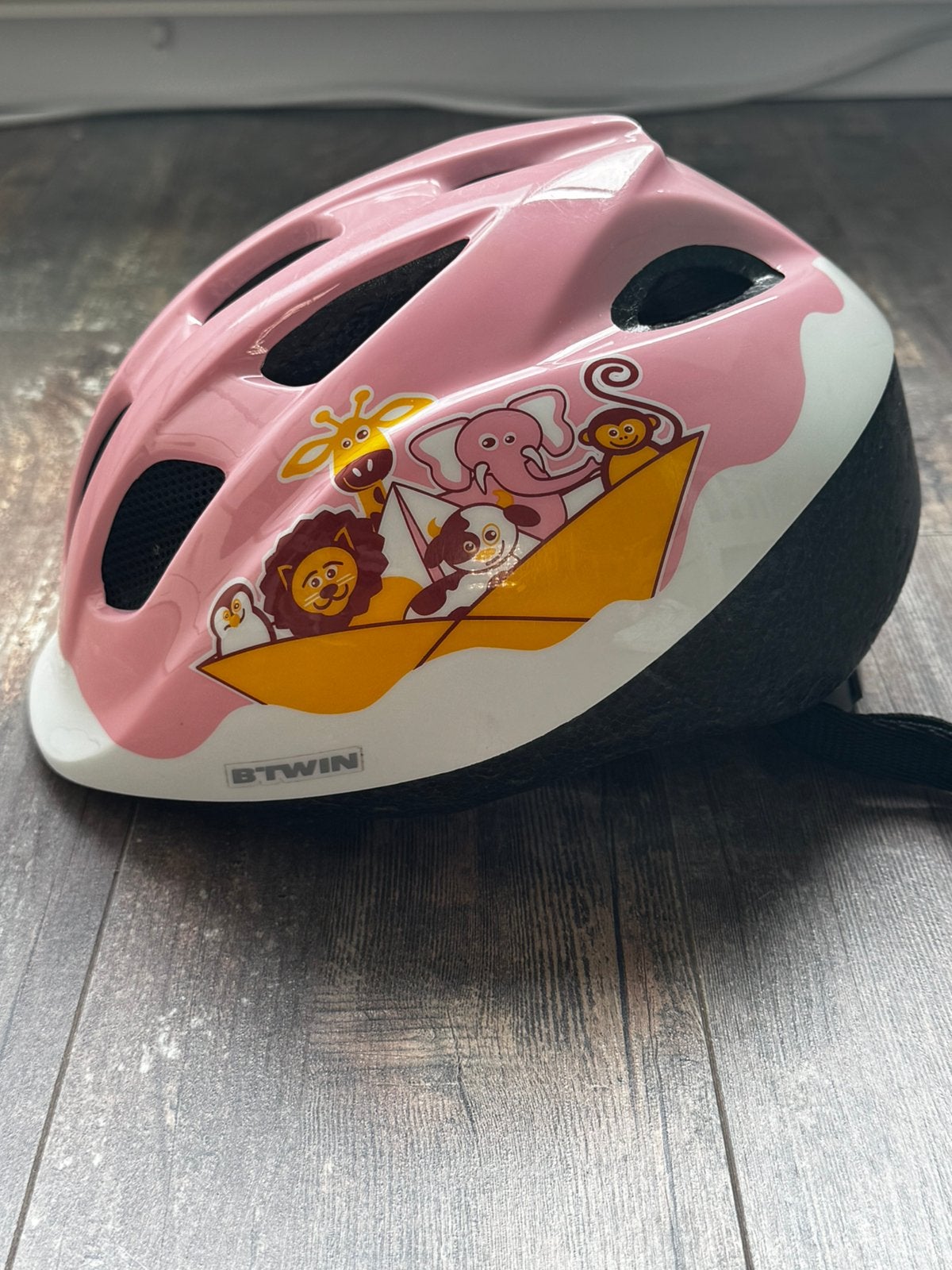 Kids Pink Safari Animal Bike / Scooter Helmet, Fietsen en Brommers, Ophalen