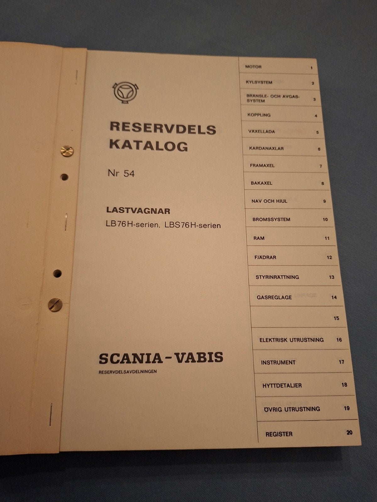 Scania Vabis LB 76 rhd Onderdelenboek, Ophalen of Verzenden, Auto's