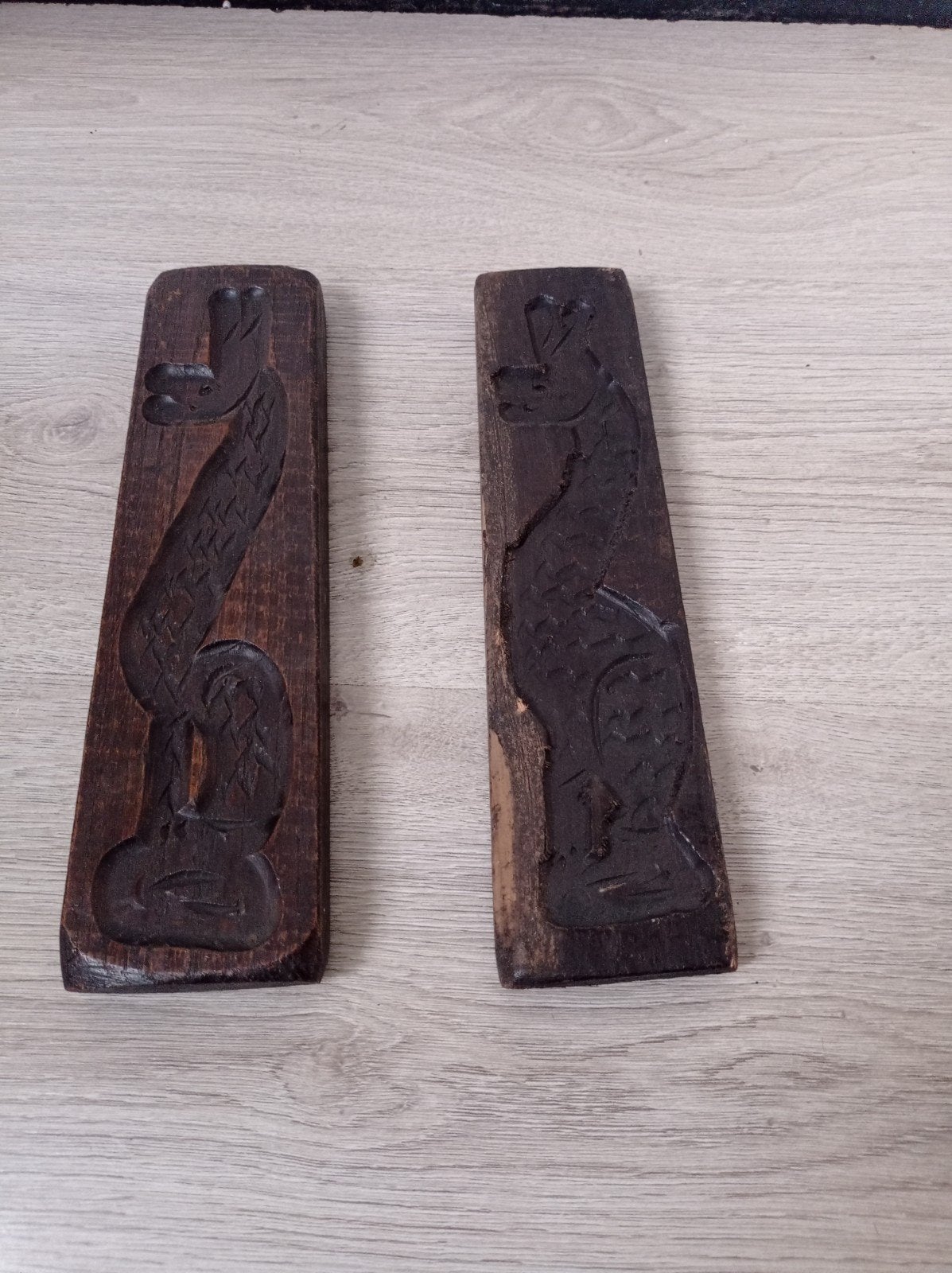 Twee Vintage Speculaas plank 27 x 6 x 5 cm, Ophalen of Verzenden