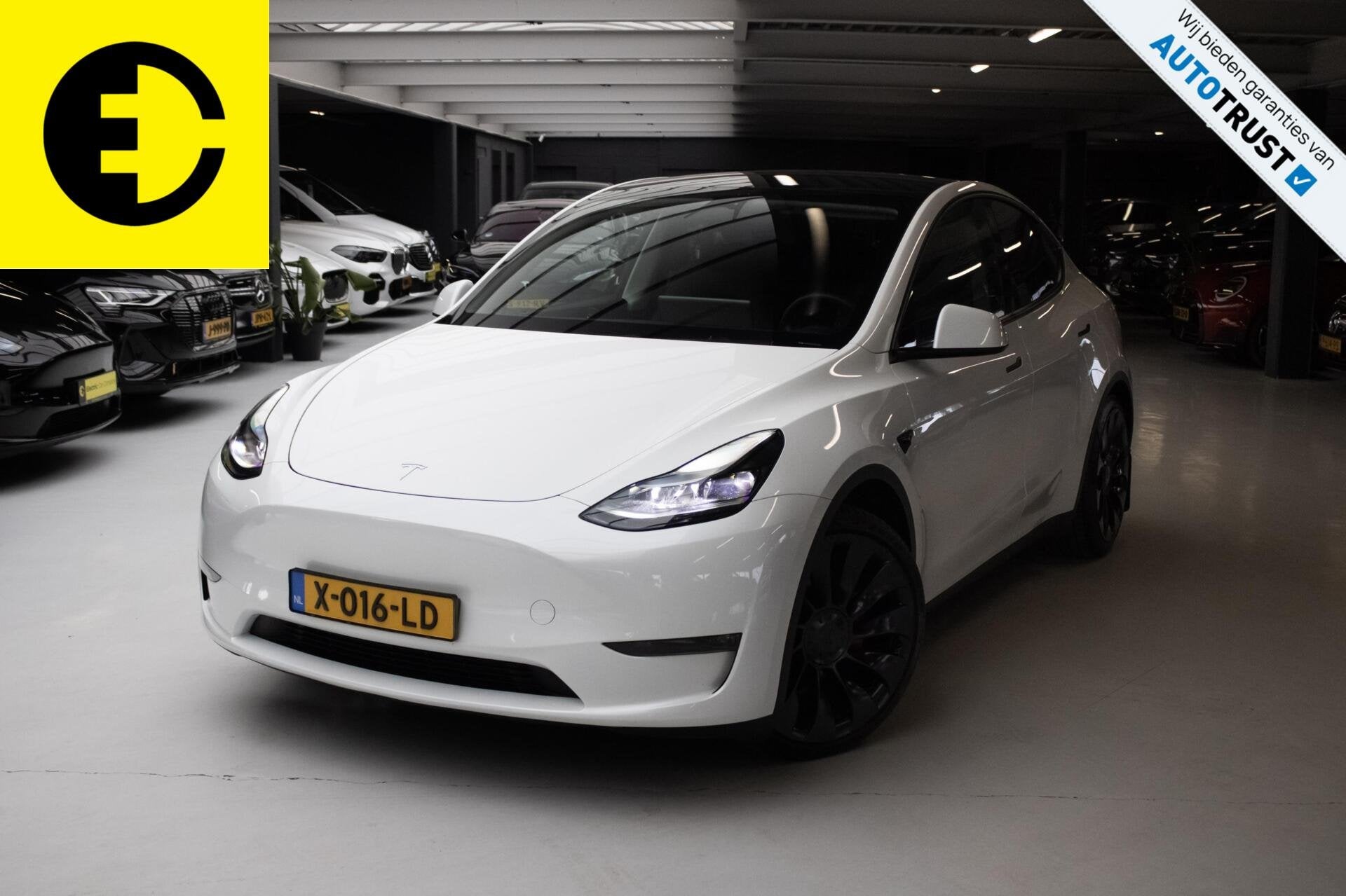 Tesla Model Y Performance AWD 75 kWh | SoH 91,8% | Trekhaak, Auto's, Gebruikt, Zwart, 462 pk, 1972 kg