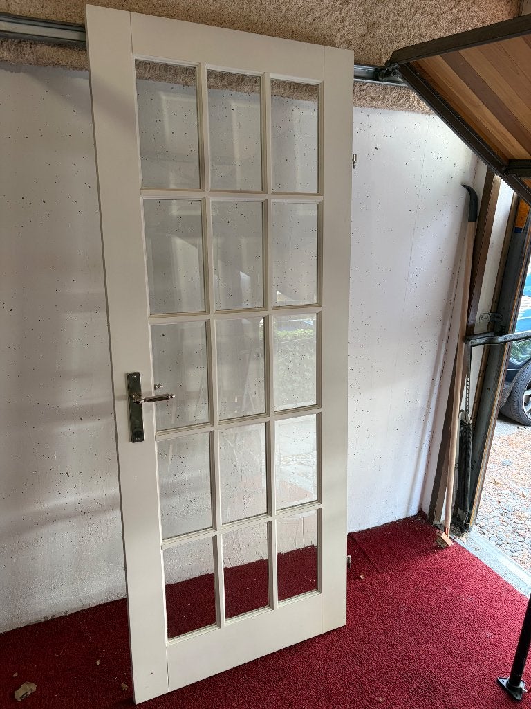 Glazen binnendeur (opdek) klassiek, Doe-het-zelf en Verbouw, Ophalen, Gebruikt, 80 tot 100 cm, Binnendeur