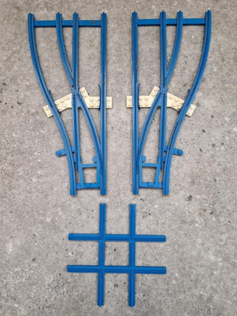 Lego 2x treinwissels 4,5v + kruispunt, Ophalen of Verzenden, Gebruikt, Lego
