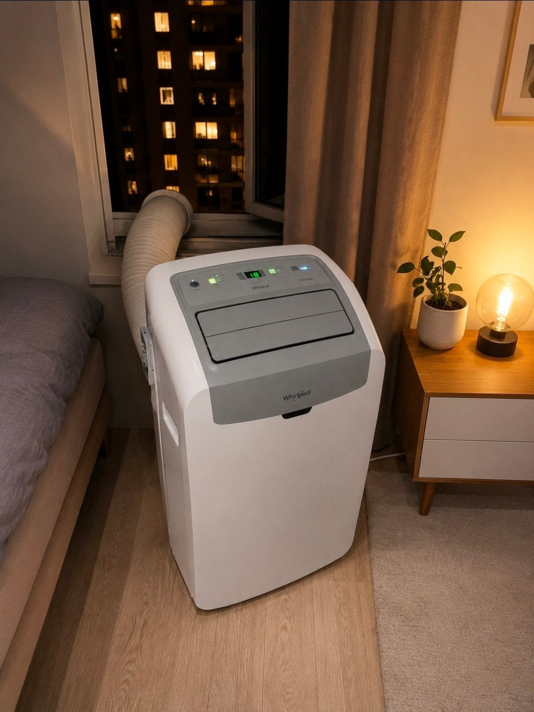 Mobiele Airco - Whirlpool 12.000 BTU – Z.G.A.N., Ophalen, 3 snelheden of meer, Zo goed als nieuw, 100 m³ of groter