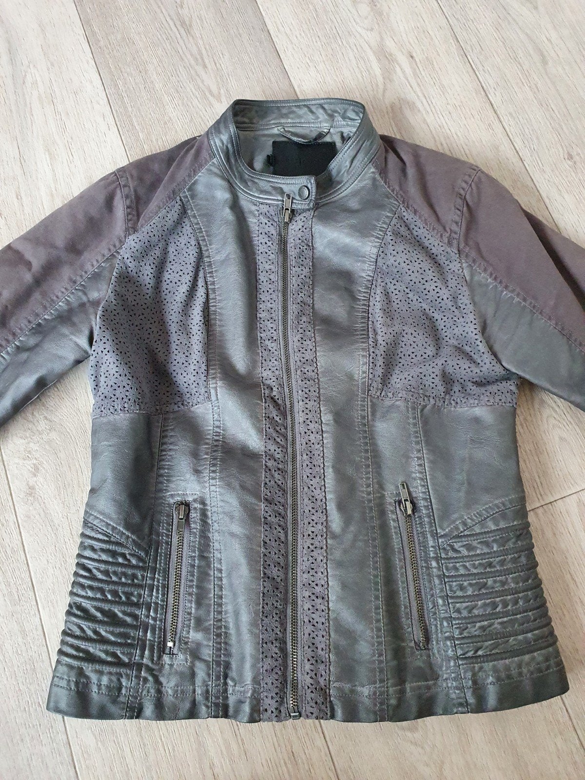 Freequent leren jasje maat S, leer gecombineerd met stof, Kleding | Dames, Freequent, Ophalen of Verzenden, Zo goed als nieuw