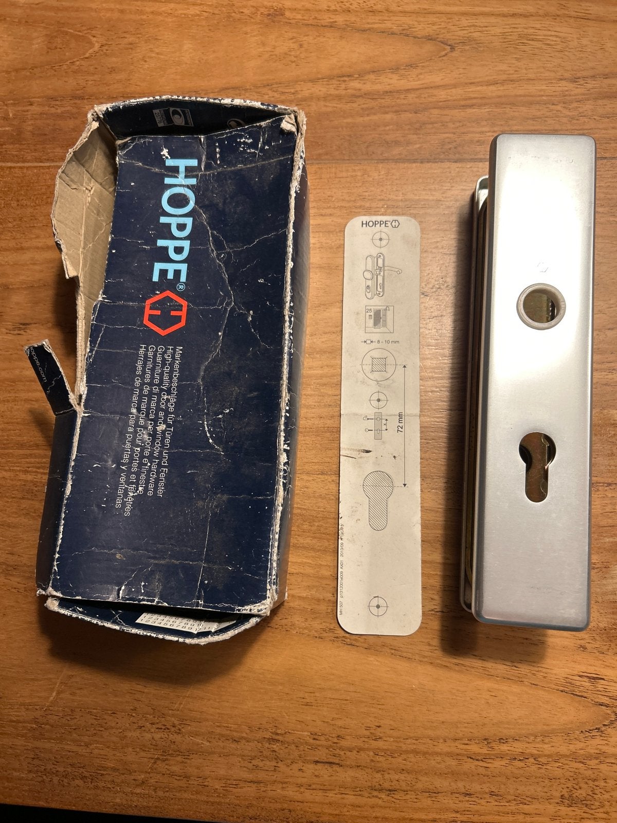Hoppe Veiligheidsschilden PC 72mm - Verborgen Schroeven, Ophalen of Verzenden, Zo goed als nieuw, Rvs, Overige typen