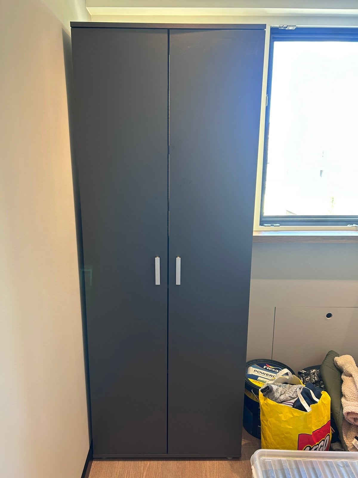 Kast, antraciet, Ophalen, Gebruikt, Meerdere deuren, 50 tot 100 cm