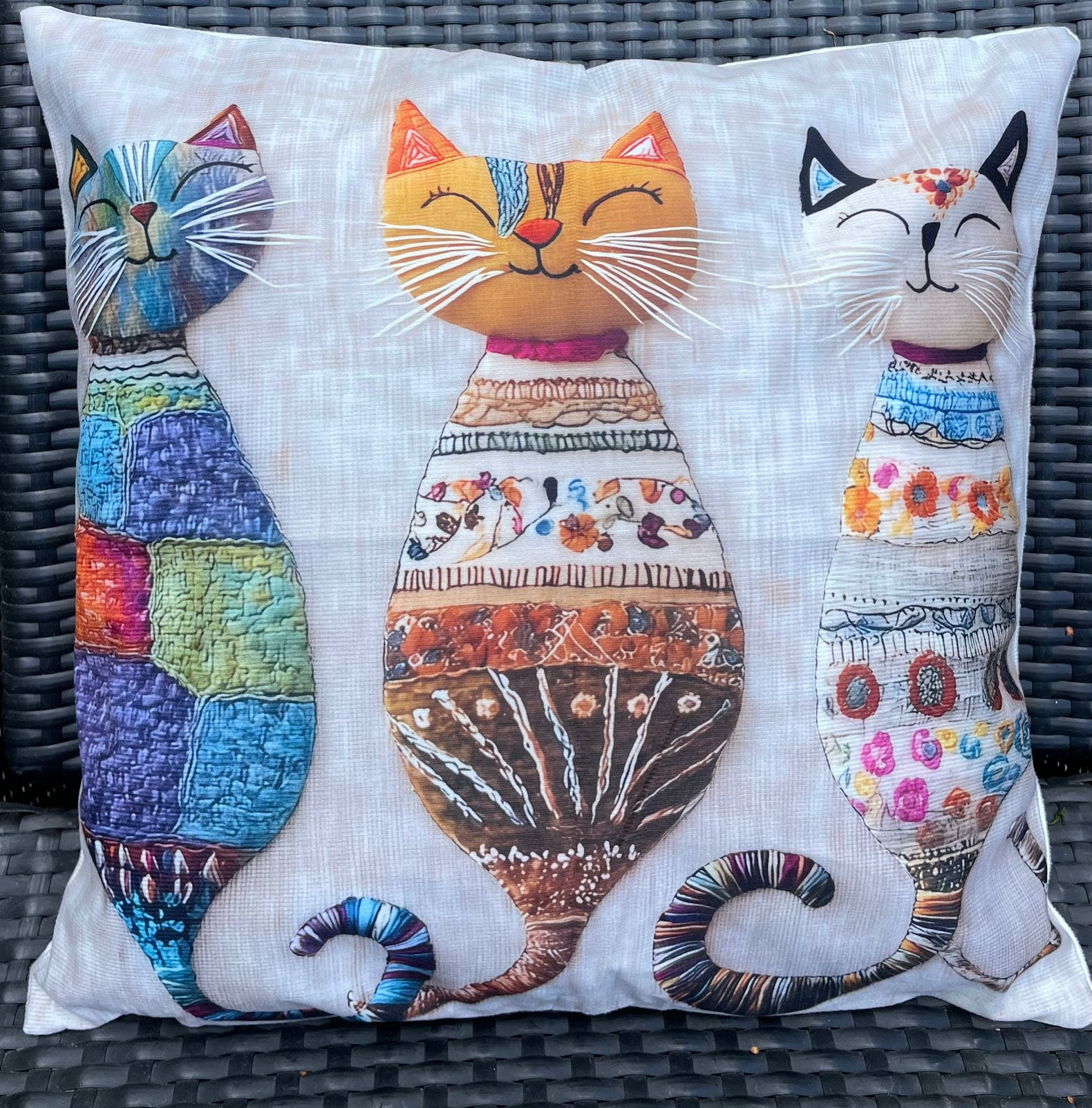 NIEUw !! Superleuk kussenhoesje met poezen, Ophalen of Verzenden, Nieuw, Vierkant
