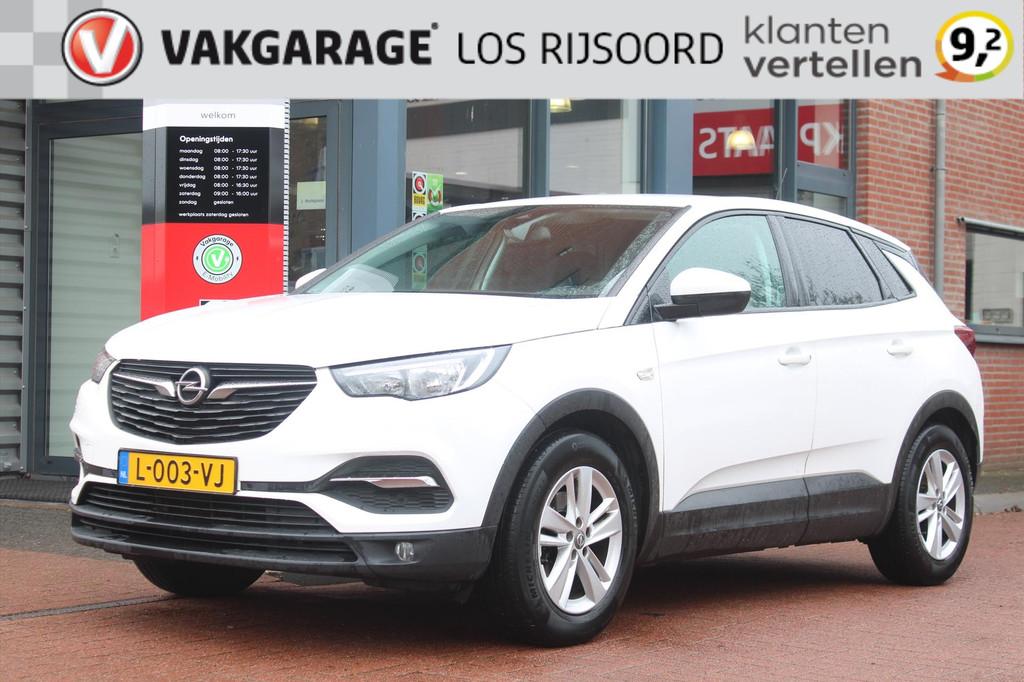OPEL Grandland X 1.2 Turbo Aut. *Anniversary* | Trekhaak | C, Stof, Gebruikt, 1199 cc, Wit