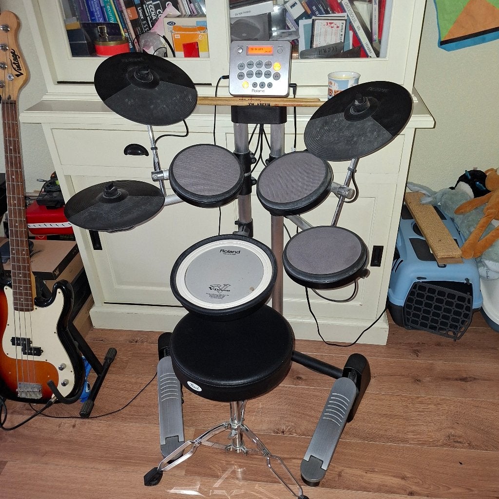 Roland HD3 drumset, Ophalen, Gebruikt, Roland, Elektronisch
