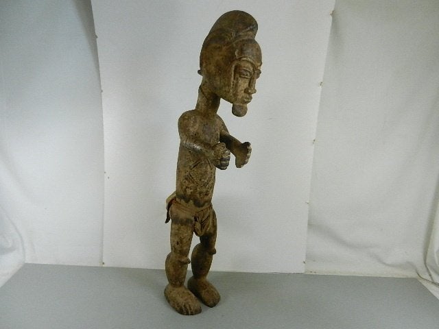 Afrikaans voorouderbeeld Dogon Mali etnografica, Antiek en Kunst, Kunst | Niet-Westerse kunst, Hout, 56 cm, Bruin, Afrika