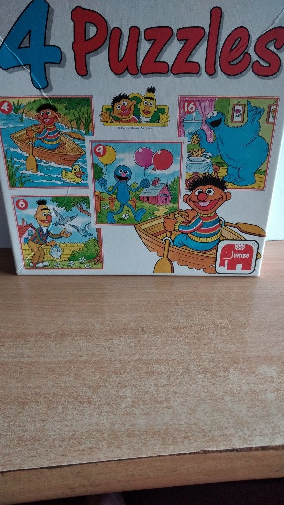 4 pi[uzzels  bert en ernie, Ophalen of Verzenden, Meer dan 50 stukjes, Zo goed als nieuw, 6 jaar of ouder