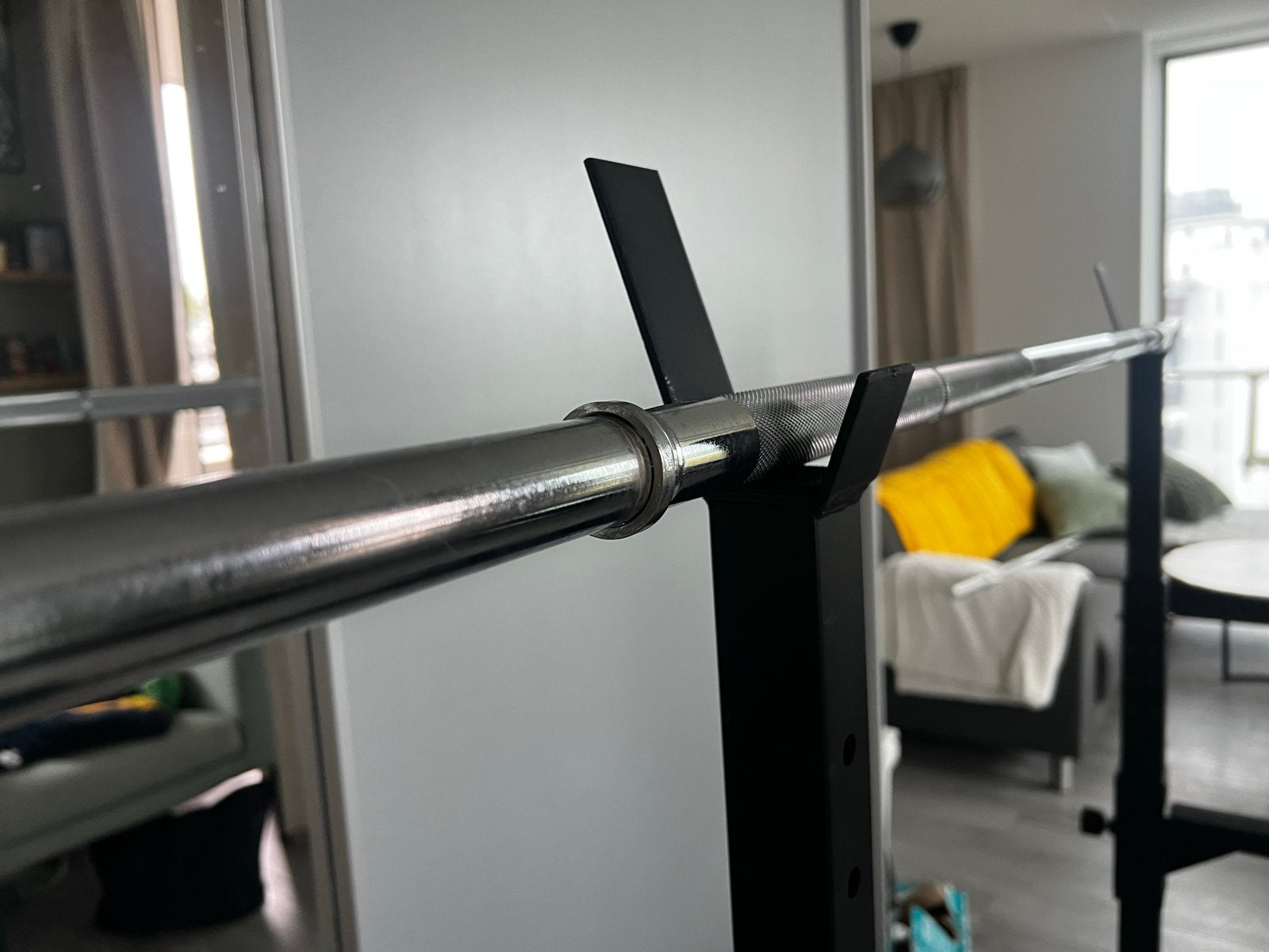 Nieuwe Decathlon halterstang 30mm, 2 meter, Ophalen, Nieuw, Armen, Halterstangen