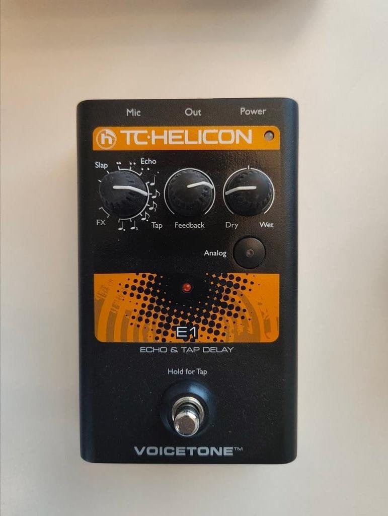 TC-Helicon Voicetone E1 Echo & tap delay, Ophalen of Verzenden, Gebruikt, Delay of Echo