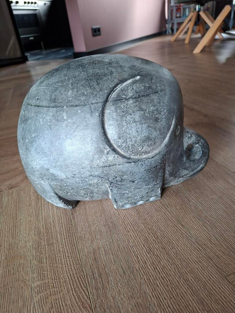 Decoratieve olifant, Ophalen of Verzenden, Gebruikt, Grijs, Overige materialen