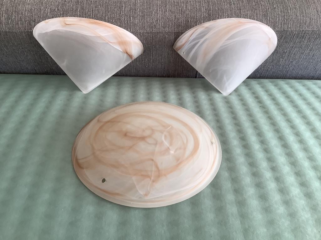 Set slaapkamerlampen, Ophalen, Gebruikt, Glas, Klassiek