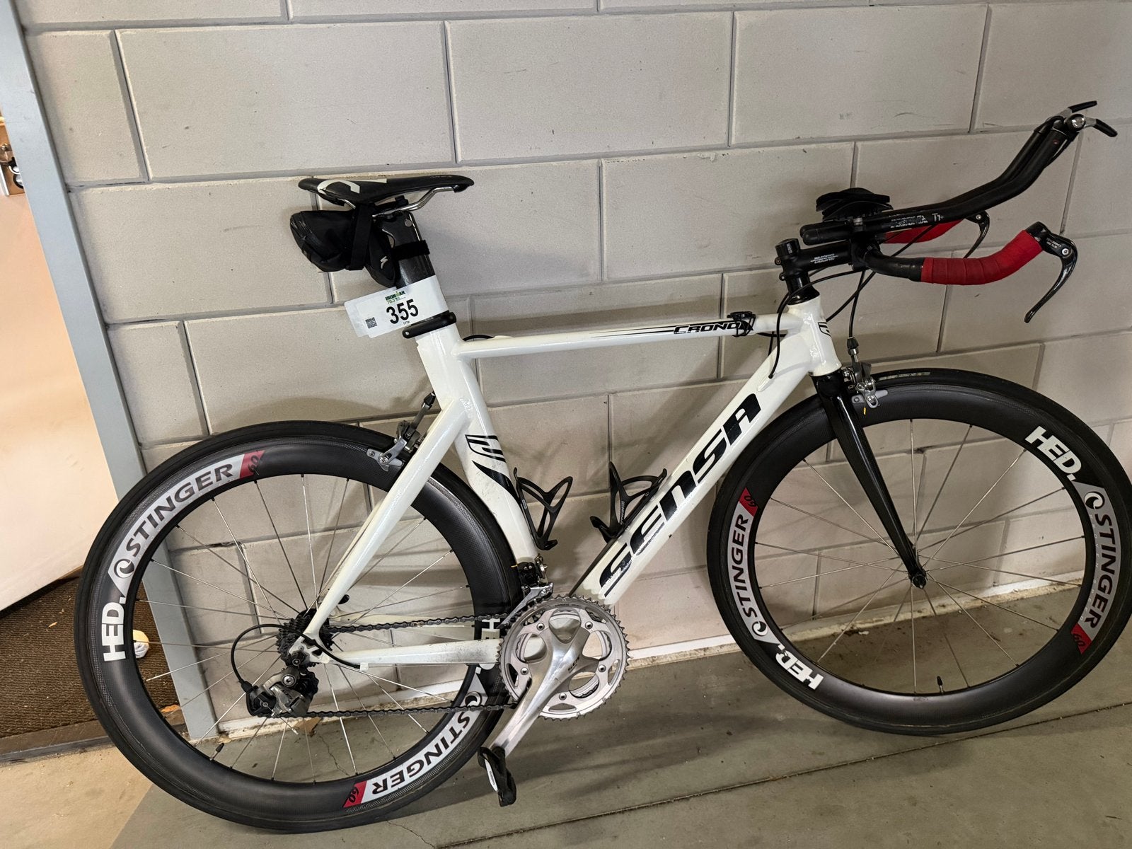 Sensa racefiets met Shimano 105 maat 57, 28 inch, Gebruikt, Velgrem, Meer dan 20 versnellingen