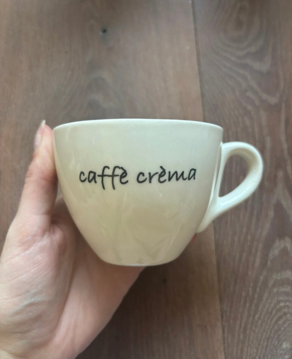 Caffe crema kopje riviera maison, Huis en Inrichting, Ophalen of Verzenden, Gebruikt, Overige stijlen, Kop(pen) en/of Schotel(s)