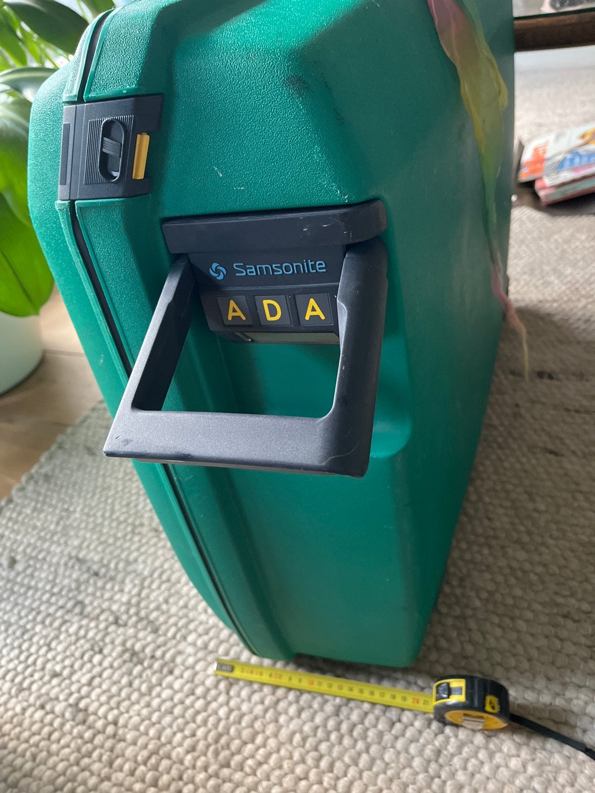 Groene Samsonite hardcase koffer - Groot en degelijk, Gebruikt, Hard kunststof, 70 cm of meer, Wieltjes