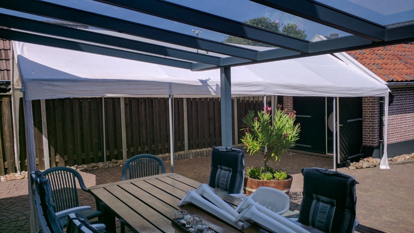 Partytent 8x4meter, Tuin en Terras, Partytenten, Ophalen, Gebruikt, Partytent, 2 meter of meer