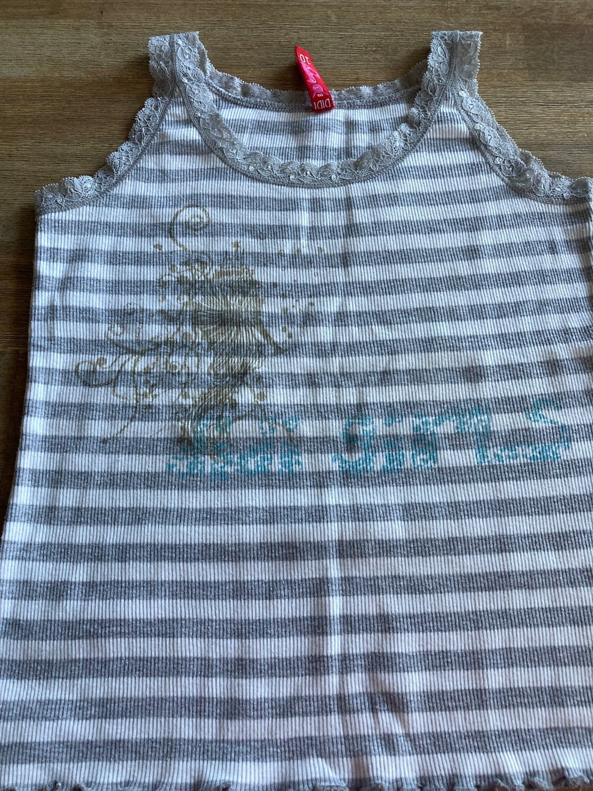 DIDI Meisjes Topje met Streepjes en Kant Maat 10, Kinderen en Baby's, Ophalen of Verzenden, Zo goed als nieuw, Meisje