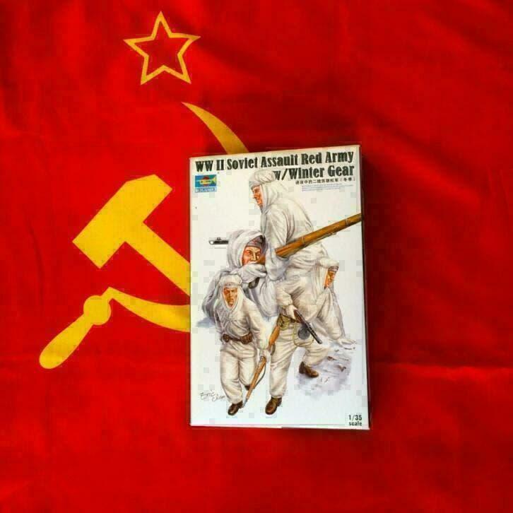trumpeter 414 WW II Soviet Red Army in winter gear 1/35, Hobby en Vrije tijd, Modelbouw | Figuren en Diorama's, Ophalen of Verzenden