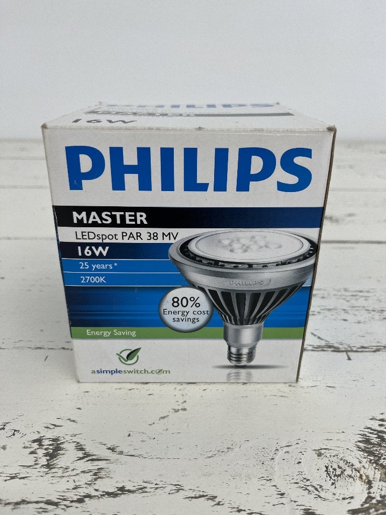 Philips Par38 MasterLED spot 16W 2700K lichtbron, Philips, Led-lamp, Nieuw, Warm wit