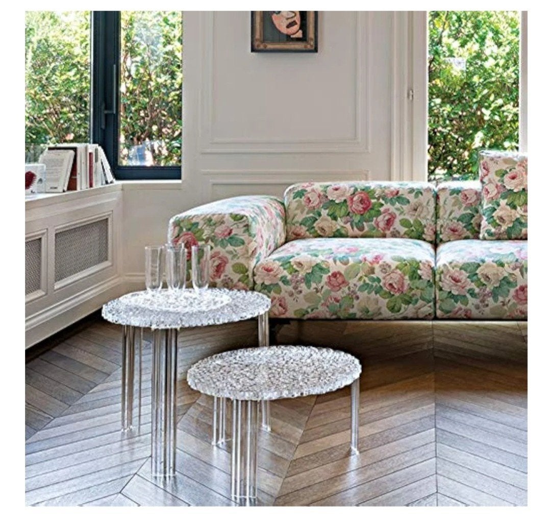 Kartell x Patricia Urquiola T- Table tafeltje salontafel, Huis en Inrichting, Ophalen, Modern design, 50 tot 100 cm, Rond