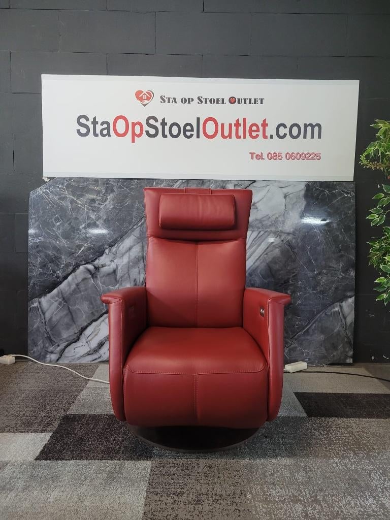 Staopstoel Prominent Toscana met accu en lumbaalsteun, Minder dan 75 cm, Leer, Ophalen of Verzenden, Zo goed als nieuw