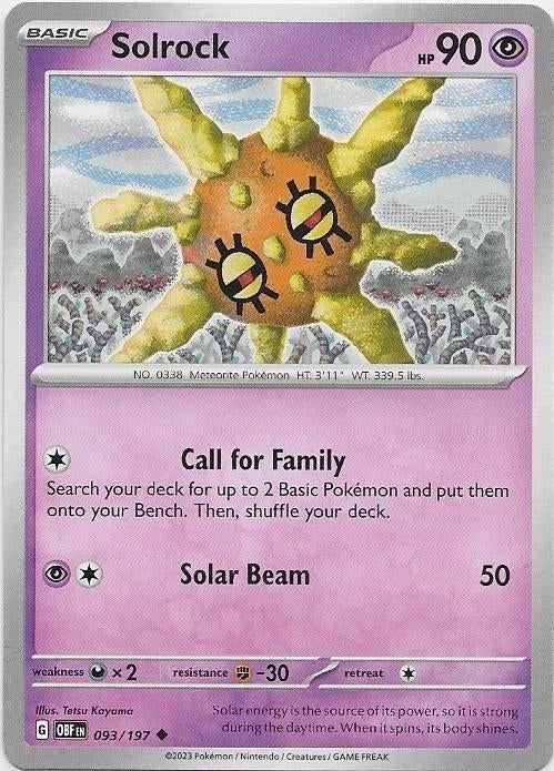 Obsidian Flames,  Solrock [uncommon] 93/197, Verzenden, Nieuw, Losse kaart