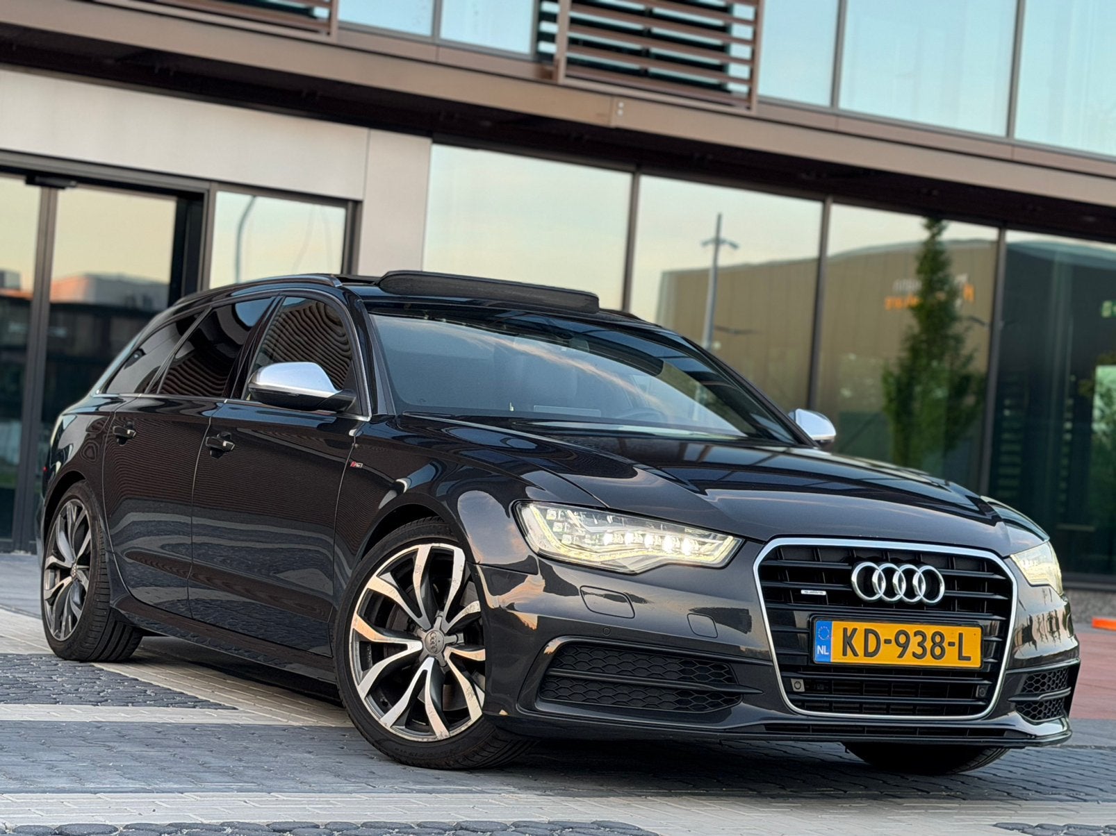 AUDI A6 3.0 TDI Bi-T 385PK+ Avant Quat Aut8 2xPano B&O RS6 !, Auto's, Zwart, Leder, Stationwagon, Diesel