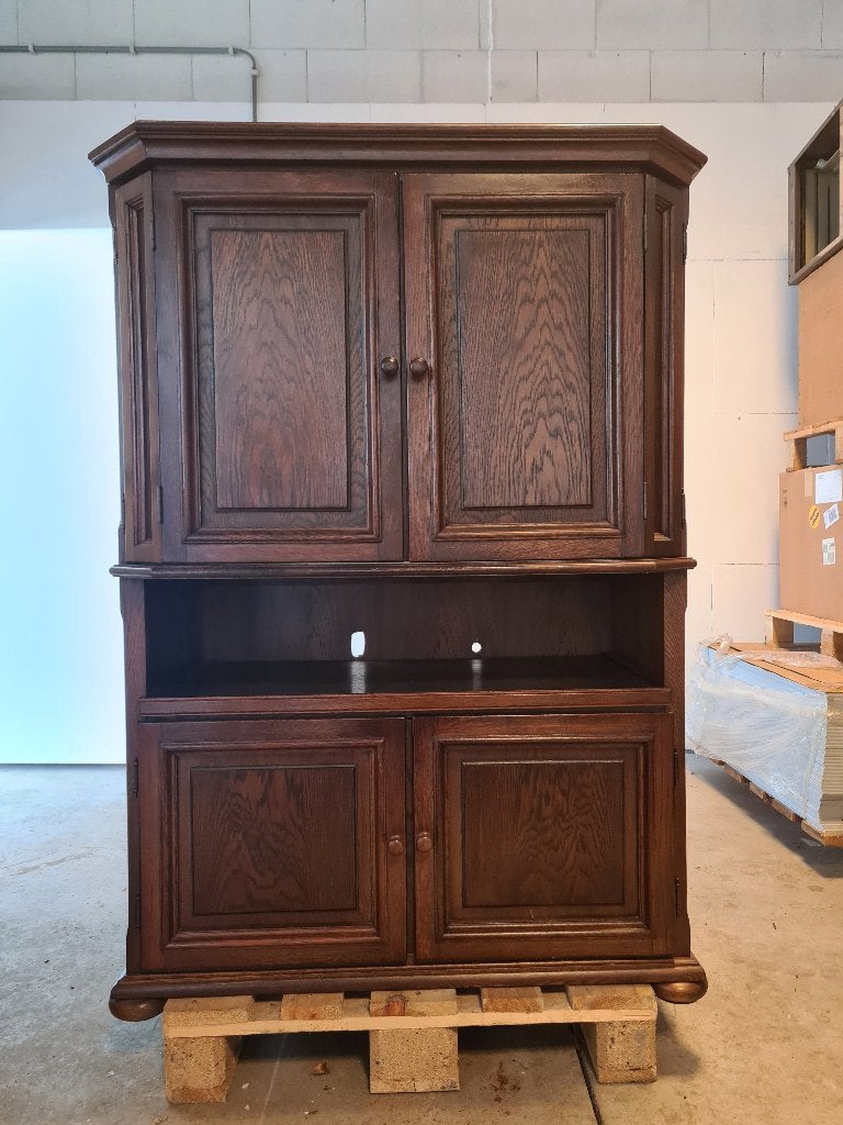 Houten TV-meubel / kast, Ophalen, 100 tot 150 cm, 50 tot 100 cm, Zo goed als nieuw